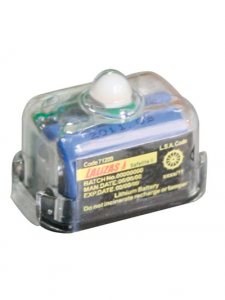 Luz de seguridad para chalecos, activación automática por contacto con el agua.
