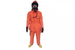 Equipo de protección personal ignífugo para bomberos, diseñado para alta resistencia térmica y seguridad.