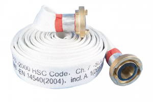 Conducto flexible de alta resistencia diseñado para transportar agentes extintores hasta el foco del incendio.